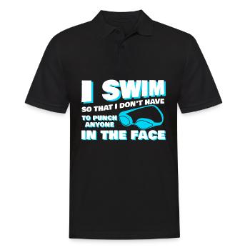 Entraîneur de natation Swimmer Pool - Polo Homme - noir - Devant - Kai (181cm)