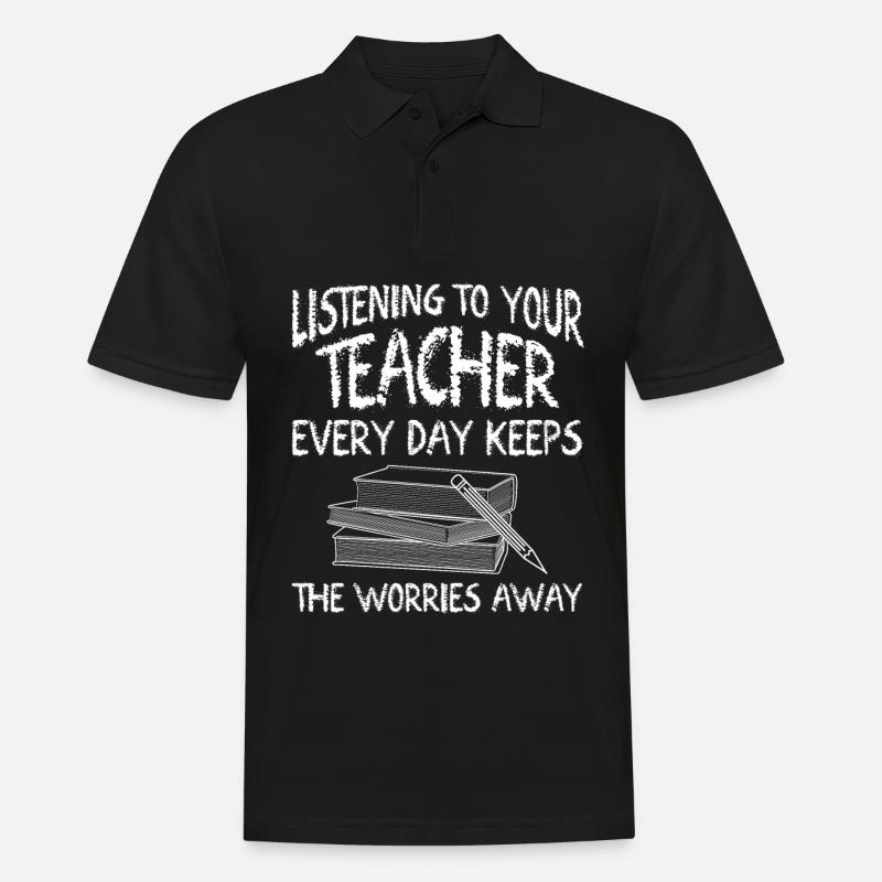 School Teacher Teaching Teachers - Männer Poloshirt - Schwarz