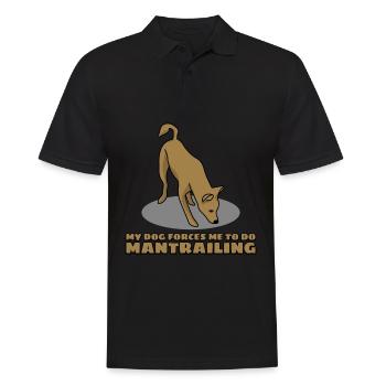 Mantrailer Dogs Mantrailing - Men's Polo Shirt - black - Front - Kai (181cm)