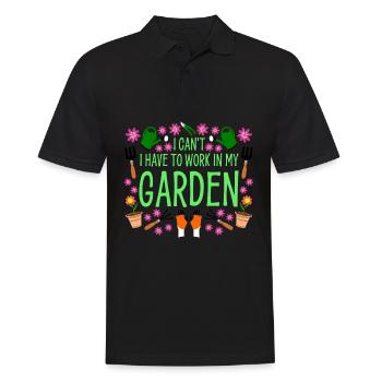 Garden Hobby Gardener Gardener Gala Builder - Men's Polo Shirt - black - Front - Kai (181cm)