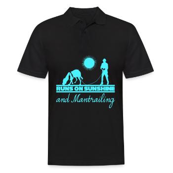 Mantrailing and Sunshine Mantrailer - Men's Polo Shirt - black - Front - Kai (181cm)
