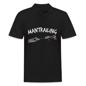Mantrailing Joke Mantrailer Dog - Men's Polo Shirt - black - Front - Kai (181cm)