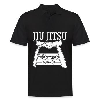Ju-Jitsu BJJ Jujutsu Jiu-Jitsu - Männer Poloshirt - Schwarz - Vorne - Kai (181cm)