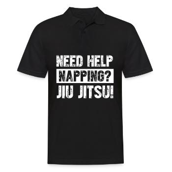 Ju-Jitsu BJJ Jujutsu Jiu-Jitsu - Männer Poloshirt - Schwarz - Vorne - Kai (181cm)