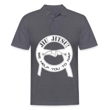 Ju-Jitsu Joke Brasilian Jiu-Jitsu BJJ - Men's Polo Shirt - charcoal grey - Front - Nico (186cm)