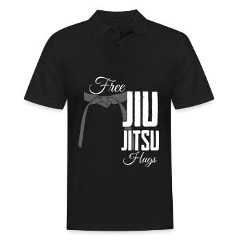 Ju-Jitsu Brasilian Jiu-Jitsu Joke BJJ - Männer Poloshirt - Schwarz - Vorne - Kai (181cm)
