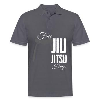 Ju-Jitsu Brasilian Jiu-Jitsu Joke BJJ - Men's Polo Shirt - charcoal grey - Front - Nico (186cm)