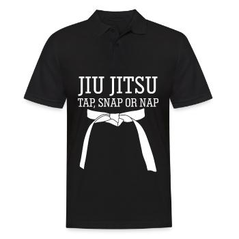 Ju-Jitsu Jiu-Jitsu BJJ Jujutsu - Männer Poloshirt - Schwarz - Vorne - Kai (181cm)