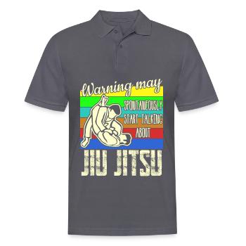 Ju-Jitsu Jujutsu Jiu-Jitsu - Men's Polo Shirt - charcoal grey - Front - Nico (186cm)