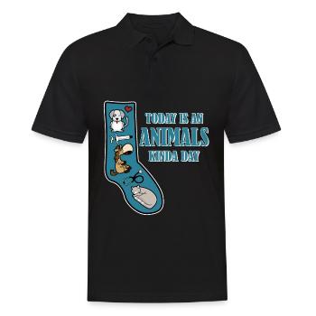 Vétérinaire Assistant Chaussette Vétérinaire - Polo Homme - noir - Devant - Kai (181cm)