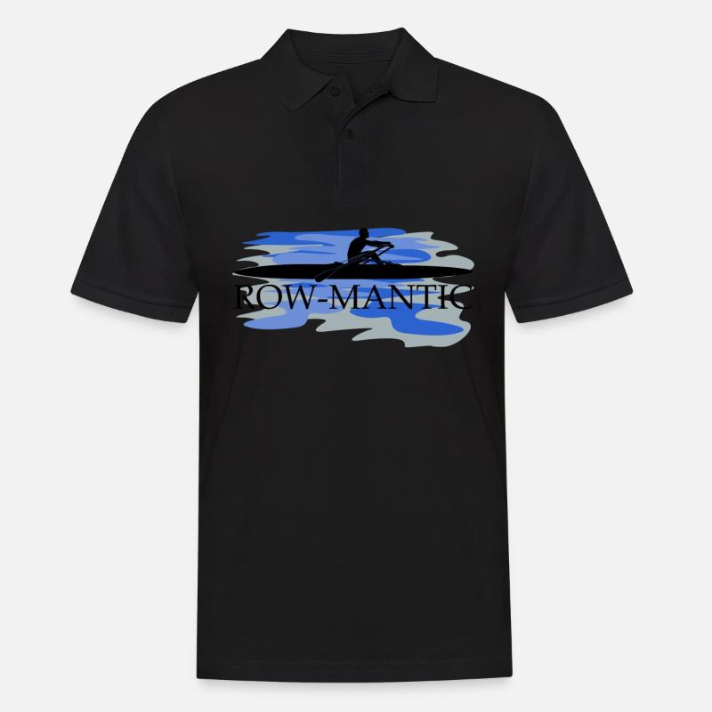 Roklub Romantisk robåd - Herre poloshirt - sort