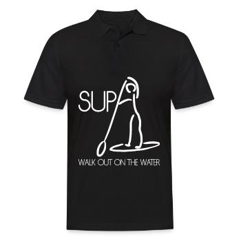 Stand up Paddling Paddles SUP Board - Men's Polo Shirt - black - Front - Kai (181cm)