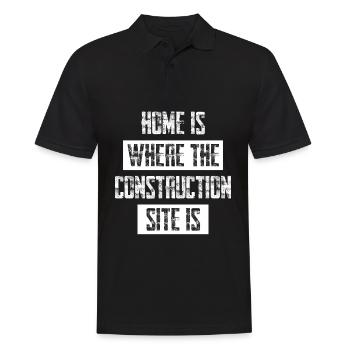 Construction Site Construction Worker - Männer Poloshirt - Schwarz - Vorne - Kai (181cm)