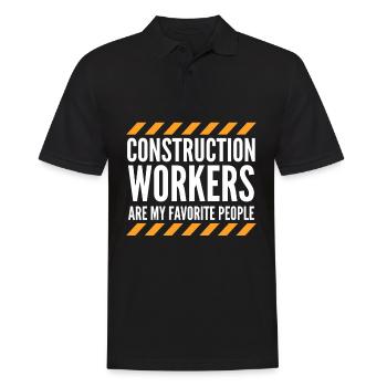 Construction Manager Construction Worker - Männer Poloshirt - Schwarz - Vorne - Kai (181cm)