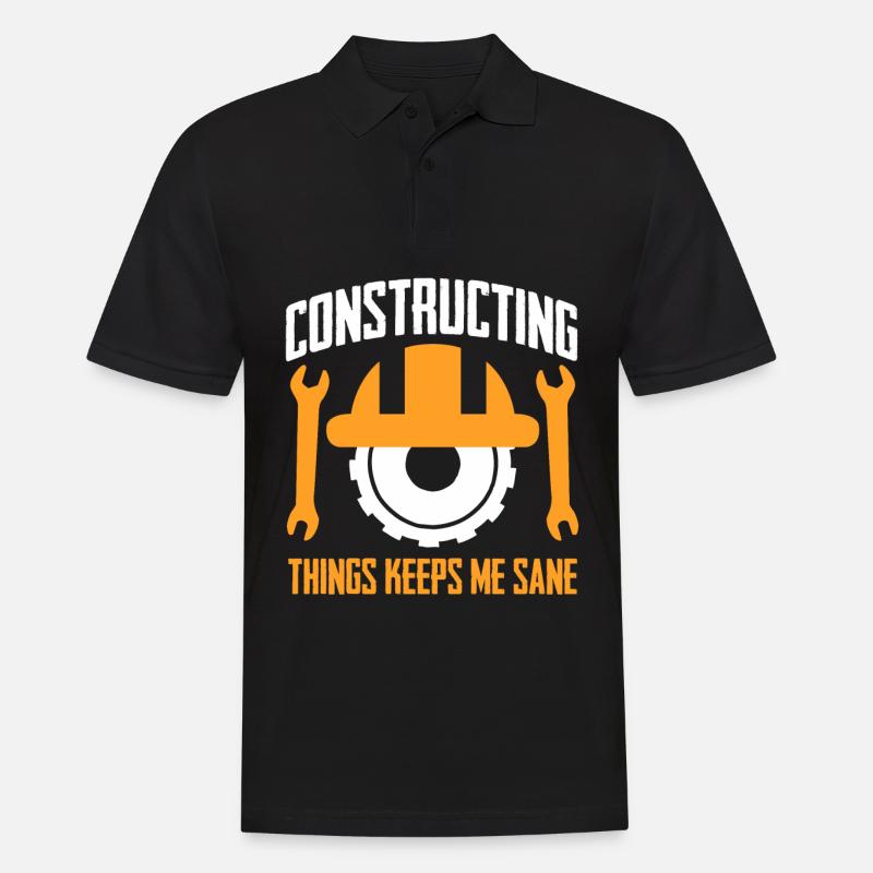 Construction Worker - Men's Polo Shirt - black