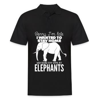 Elephant Joke Elephants - Männer Poloshirt - Schwarz - Vorne - Kai (181cm)