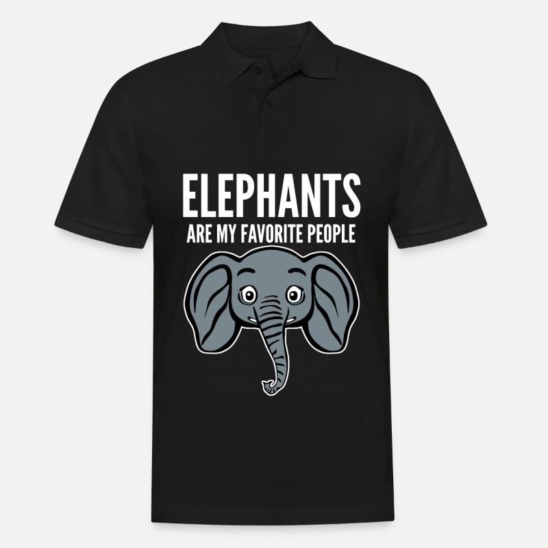 Elephant Elephants - Männer Poloshirt - Schwarz