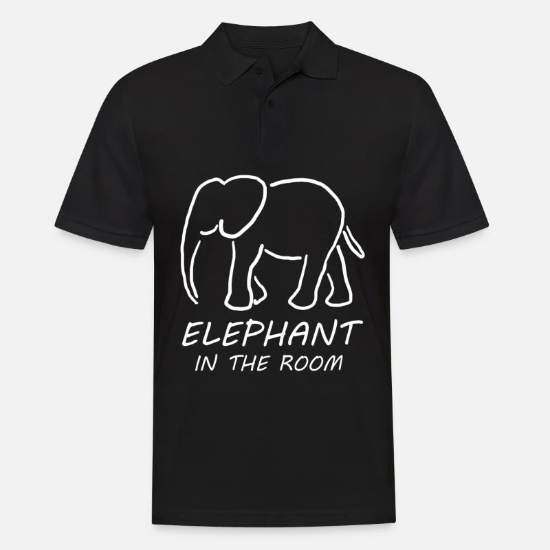 Elephants Elephant - Männer Poloshirt - Schwarz