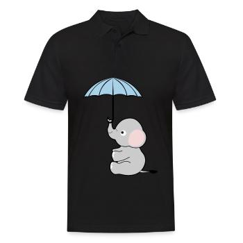 Elephant Umbrella Elephants - Männer Poloshirt - Schwarz - Vorne - Kai (181cm)