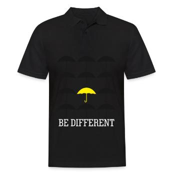 Yellow Umbrella Be different Umbrellas - Männer Poloshirt - Schwarz - Vorne - Kai (181cm)