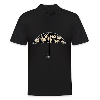 Umbrella with middle fingers Umbrellas - Men's Polo Shirt - black - Front - Kai (181cm)