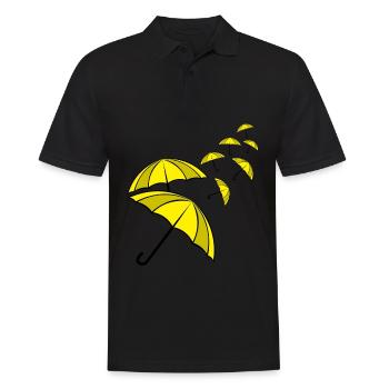 Yellow Umbrellas Umbrella - Männer Poloshirt - Schwarz - Vorne - Kai (181cm)