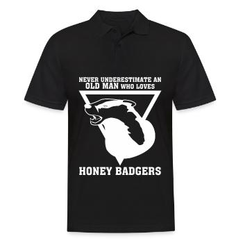 Honey Badgers Joke Honey Badger - Männer Poloshirt - Schwarz - Vorne - Kai (181cm)