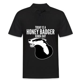 Honey Badgers Honey Badger - Männer Poloshirt - Schwarz - Vorne - Kai (181cm)