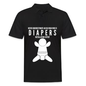Parents Baby Diapers Pregnancy - Men's Polo Shirt - black - Front - Kai (181cm)