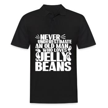 Bonbons à la gelée Bonbons à la gelée Bonbons aux haricots à la gelée - Polo Homme - noir - Devant - Kai (181cm)