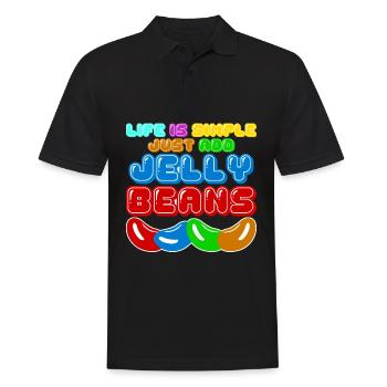 Jelly Bean Bonbons à la gelée Fèves à la gelée - Polo Homme - noir - Devant - Kai (181cm)