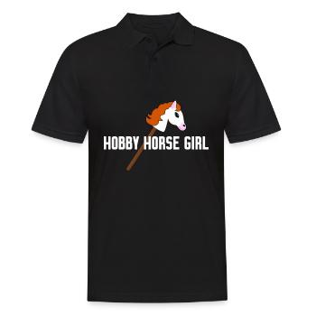 Hobby Horse Girl Équipe Hobby Horsing - Polo Homme - noir - Devant - Kai (181cm)