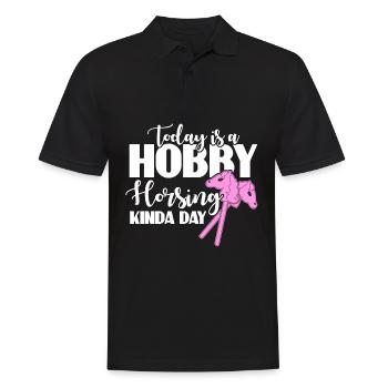 Hobby Horse Hobby Horsing - Männer Poloshirt - Schwarz - Vorne - Kai (181cm)