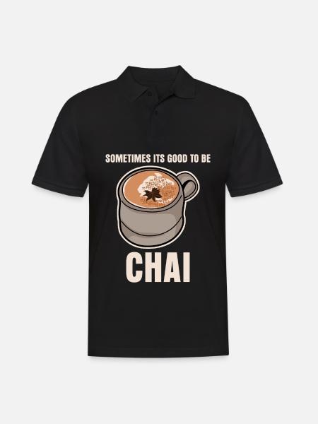 Chai Tea Chai Latte - Men's Polo Shirt - black