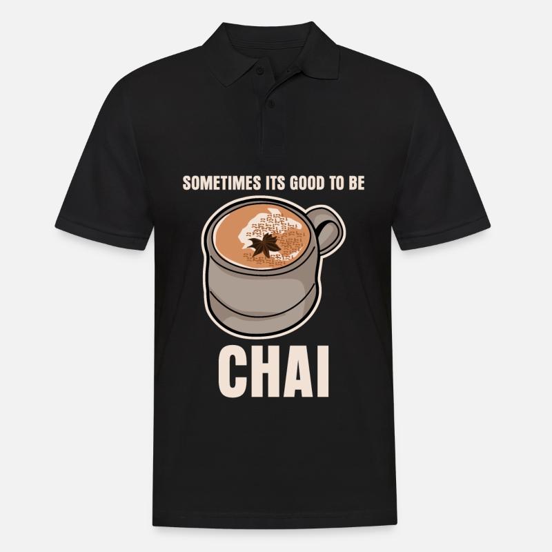 Chai Tea Chai Latte - Männer Poloshirt - Schwarz