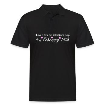 Saint-Valentin Girlfirend Boyfriend - Polo Homme - noir - Devant - Kai (181cm)