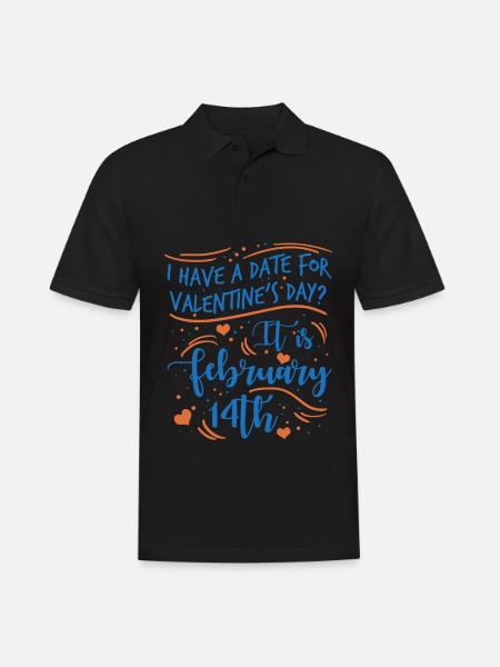 Valentine's Day Boyfriend Girlfirend - Männer Poloshirt - Schwarz