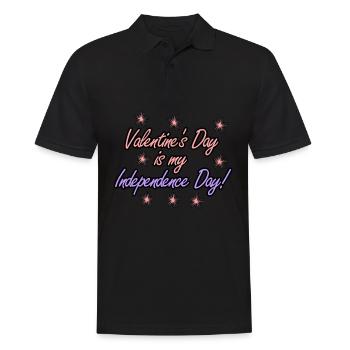 Single Alone Blague solitaire de la Saint-Valentin - Polo Homme - noir - Devant - Kai (181cm)