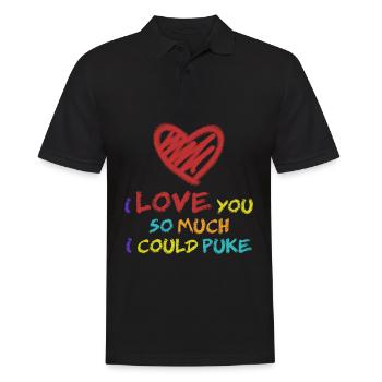 Blague de la Saint-Valentin - Polo Homme - noir - Devant - Kai (181cm)