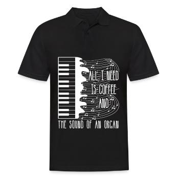 Organist Organ Player Church Music - Men's Polo Shirt - black - Front - Kai (181cm)