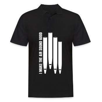 Organ Player Organist Organ Pipes - Männer Poloshirt - Schwarz - Vorne - Kai (181cm)