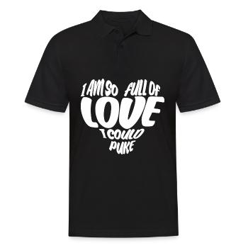 Coeur de petite amie de la Saint-Valentin - Polo Homme - noir - Devant - Kai (181cm)