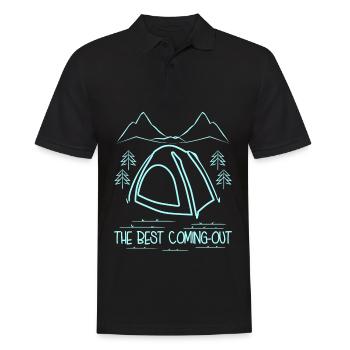 Tent Camping Tents Outdoor Hike Hiking - Männer Poloshirt - Schwarz - Vorne - Kai (181cm)