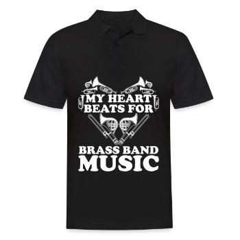 Cor d’harmonie Instrument en laiton coeur - Polo Homme - noir - Devant - Kai (181cm)