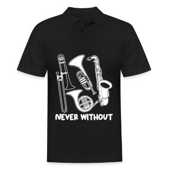 Brass Music French Horn Tuba Trumpet - Men's Polo Shirt - black - Front - Kai (181cm)