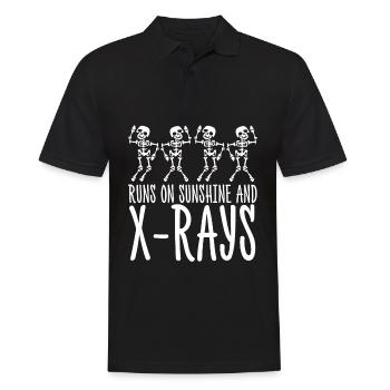 X -ray Skeletons Radiography Radiology - Männer Poloshirt - Schwarz - Vorne - Kai (181cm)