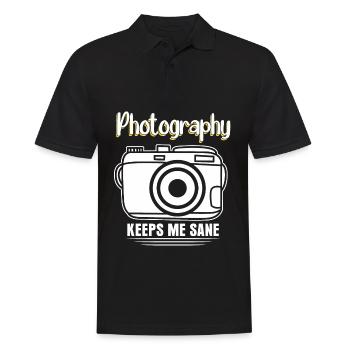 Photo Camera Photography Photographer - Men's Polo Shirt - black - Front - Kai (181cm)
