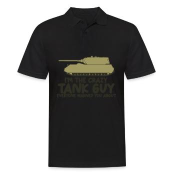 tank battle tank tank track - Men's Polo Shirt - black - Front - Kai (181cm)