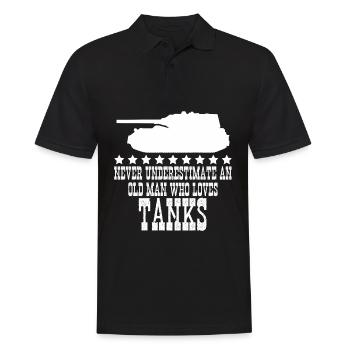 Tank Combat Tanks MBT Tank Driver - Männer Poloshirt - Schwarz - Vorne - Kai (181cm)