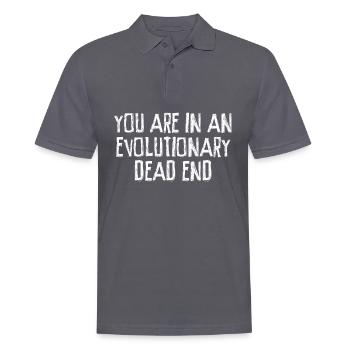 Darwinism Misanthrope Grumpy Darwin - Men's Polo Shirt - charcoal grey - Front - Nico (186cm)